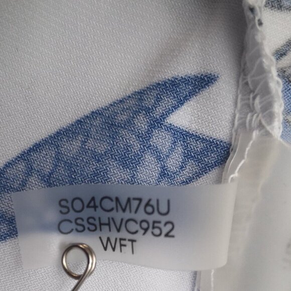 NWT Calvin Klein Ladies Size Medium Blue White & Black Pattern Tank Top - Picture 9 of 11